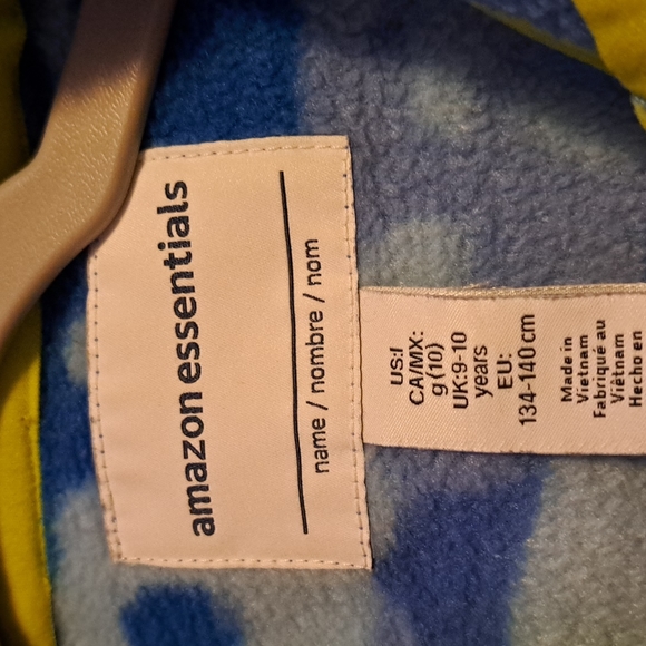 Amazon Essentials Blue Fleece Camo Hoodie jacket - Picture 3 of 8